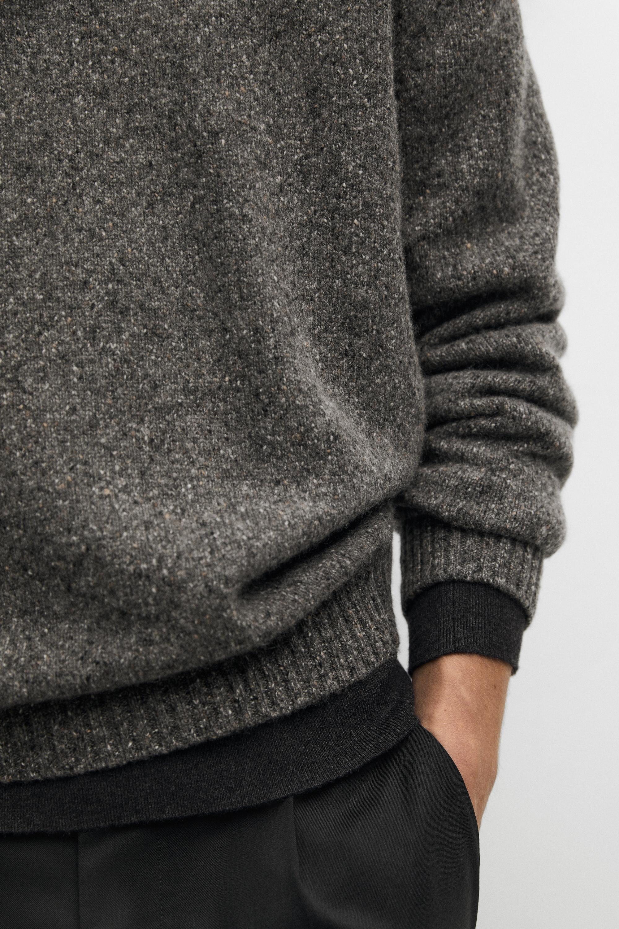 Pull en maille chinée 100 % cachemire